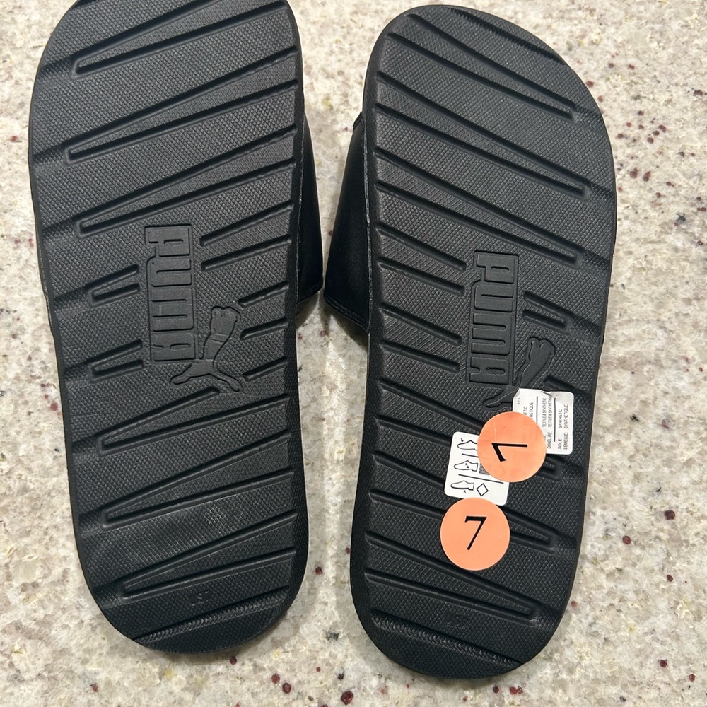 Puma Black and Gold Women's Sandals - Picture 2 of 2